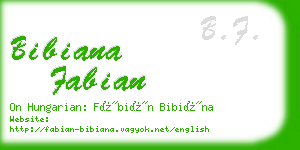 bibiana fabian business card